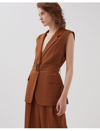 Veste de costume en laine monks robe brown