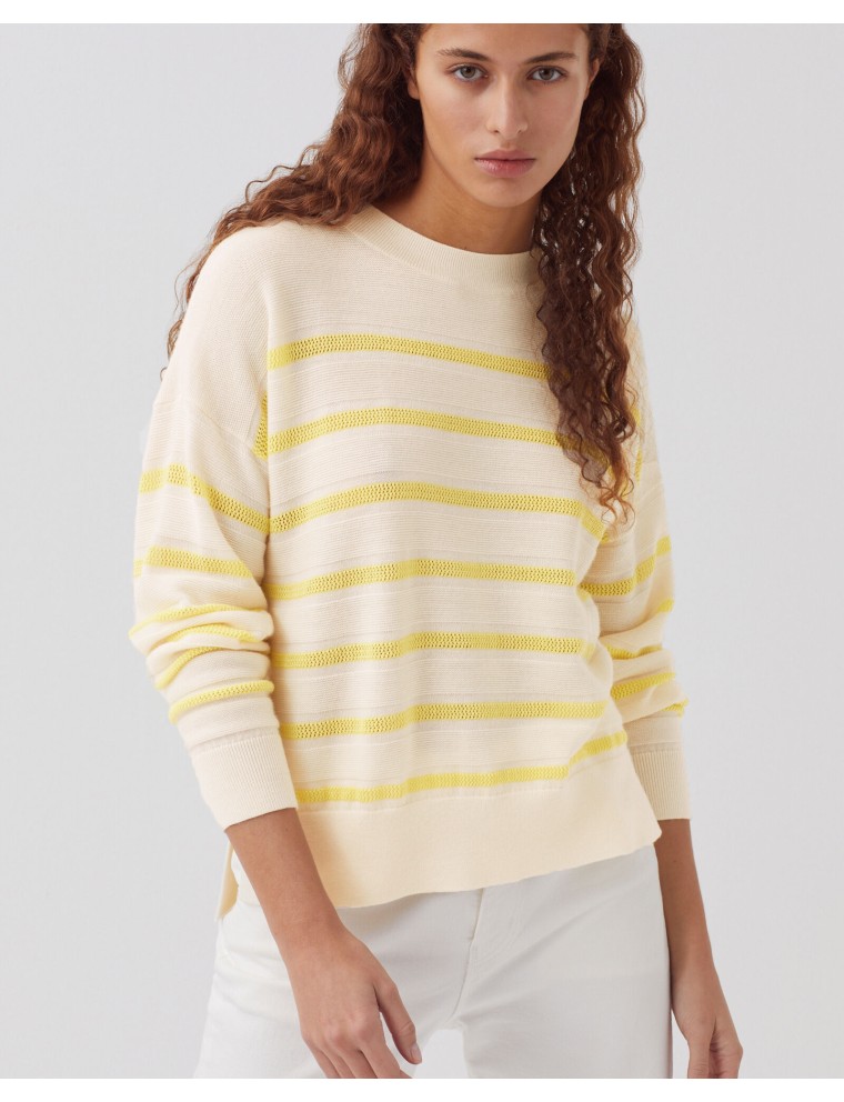 MADO - Pull en laine mérinos st citrone