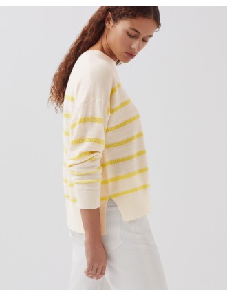 MADO - Pull en laine mérinos st citrone