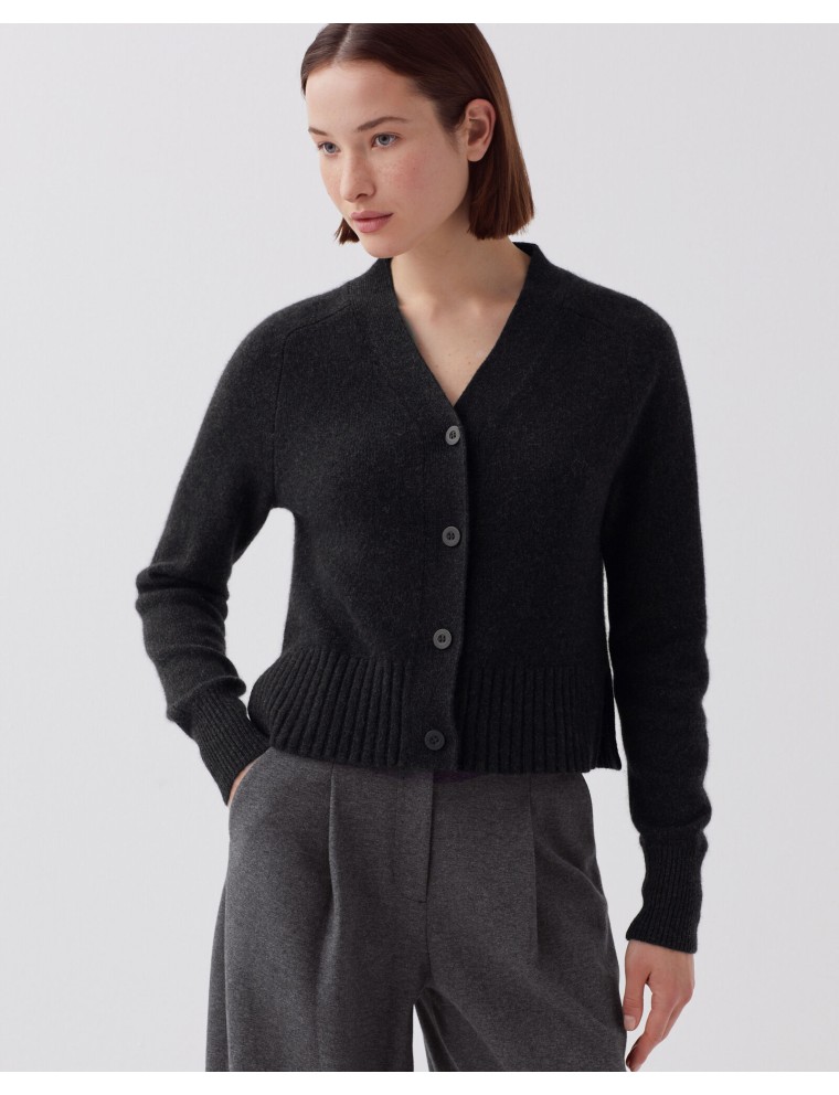 Cardigan en cachemire moonless gray