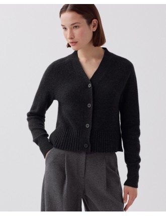 Cardigan en cachemire moonless gray