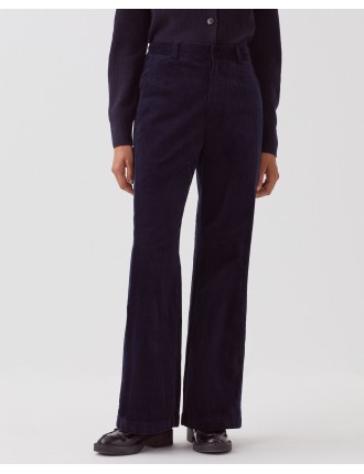 Pantalon en velours côtelé navy