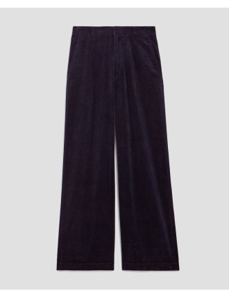 Pantalon en velours côtelé navy