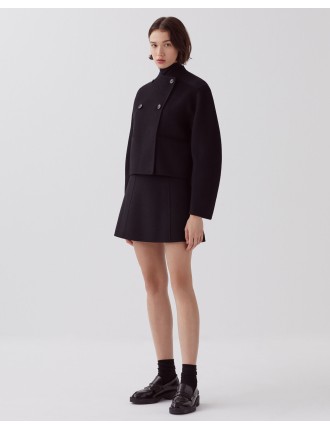 Blouson court double face black beauty