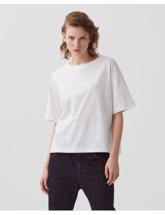 T-shirt col rond forme boxy carre