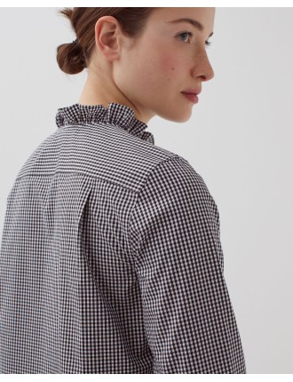 Chemise en coton gingham checks