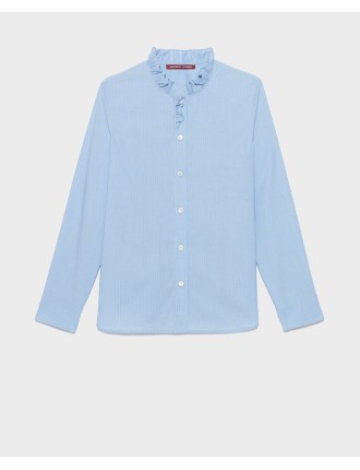 Chemise en coton blue stripe