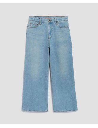 EMY - Jean cropped wide leg light wash