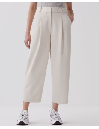 PEGGY - Pantalon carrot white melange