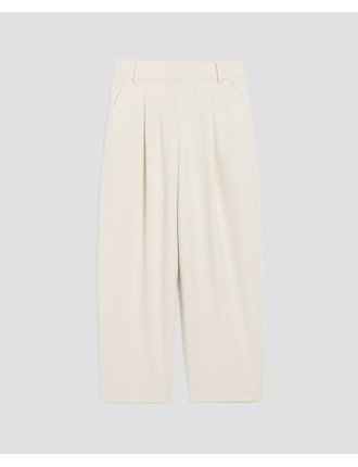 PEGGY - Pantalon carrot white melange